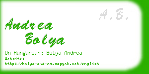 andrea bolya business card